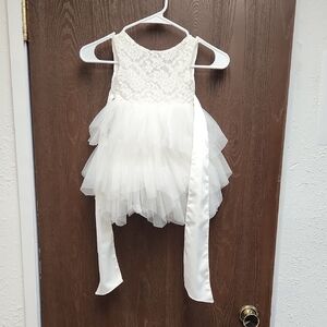Elegant White Lace Kids Dress